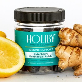 Holiby Shield Immunity Gummies – Elderberry, Reishi & Zinc for Immune Support | Vegan, Sugar-Free, Natural Defense | Flu Season Must-Have Vitamin | 60 Count - Specification: 3-Pack: 180 Gummies