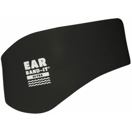 EAR BAND-IT Ultra Swim Diadema – La mejor diadema de nadador – Mantiene el agua fuera, mantiene los tapones para los oídos – Recomendado por médicos, tapones seguros para los oídos – Inventado por médicos otorrinolaringentes (negro, mediano (edades de 2 