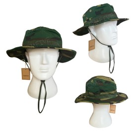 QMFIVE Tactical Boonie Hat, Unisex Camouflage Rounded Hat Fisherman Sun Protection Cap for Outdoor Airsoft Paintball Climb Camping