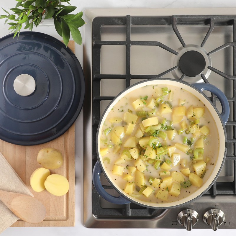 Gibson Home Addlestone 7 Qt Enameled Cast Iron Dutch Oven