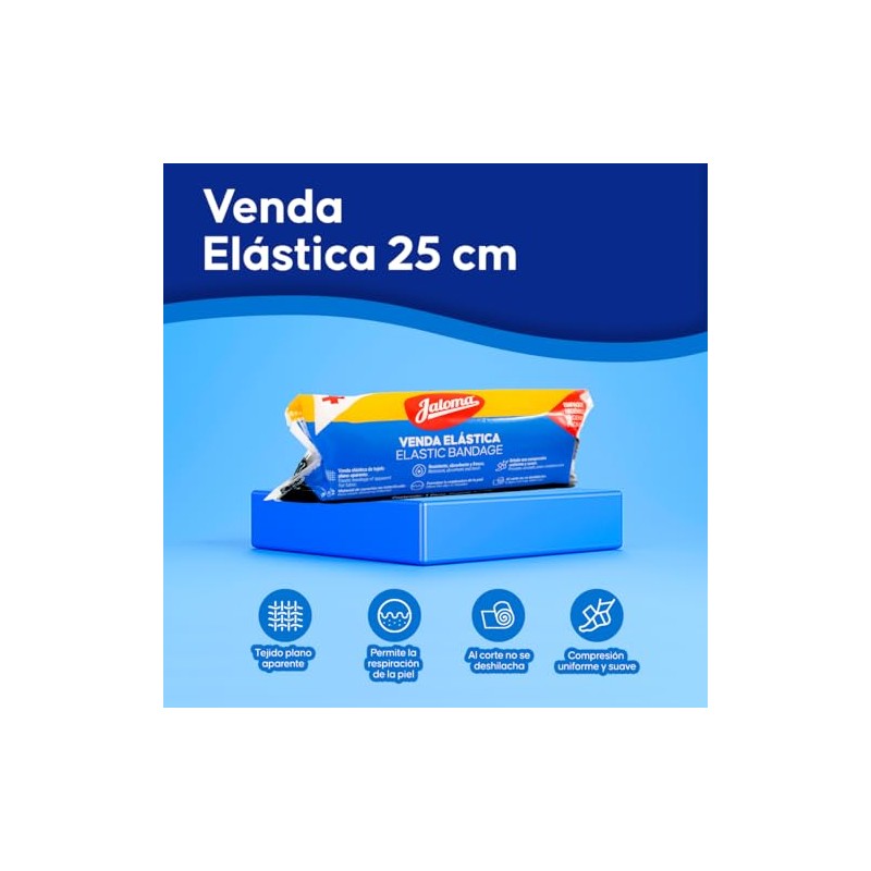 Jaloma | Venda elástica de 25 cm, resistente y fresca,