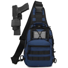 ATBP Small Tactical Sling Bag for Men with Holster Military EDC Shoulder Bag CCW Crossbody Bag 7 Liters