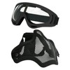 AOUTACC Airsoft Mask and Goggles Set, Half Face Full Steel