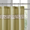 Madison Park Serene Shower Curtain Faux Silk Embroidered Floral Machine