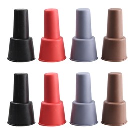 Septe Silicone Wine Stoppers for Wine Bottles, Reusable Sparkling Wine Bottle Stopper to Keep Wine Fresh,8Pcs(4 Colors)