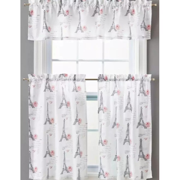 Real Living 3 pc. Curtains Set: 2 Tiers (30"x36") &