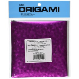 Aitoh Embossed Foil Origami Paper, 5.875 by 5.875-Inch, 20-Pack