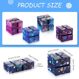 Galaxy Infinity Space Astronaut Infinity Toy Stress and Anxiety Relief Cool Hand Mini Kill Time Cube Toys for ADHD Teens Adults, 5 Styles (Graceful Style, 20 Pieces)