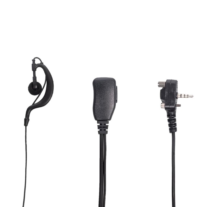 2 Pack Headset PTT Mic Walkie Talkie Earpiece Compatible with