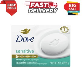Dove Beauty Bar Soap for Sensitive Skin Fragrance Free & Hypoallergenic