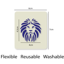 Lion Design Stencil Crafting, Card Making, Face Painting 7cm x 6cm 190micron Washable Reusable Mylar