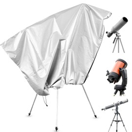 Bigwinyep Telescope Cover with Adjustable Drawstring Zipper Dustproof Sunproof Astronomical Telescope Cover Waterproof Outdoor Indoor, 160x120CM/63x47Inch