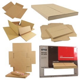 Large Letter PIP Maltese Cross Postal Boxes Brown Cardboard Box C4 C6 C5 DL Sizes Mailing Postage Shipping Parcel Gift Packaging Storing for Business (C6 (160x110x20mm), 5 Boxes)