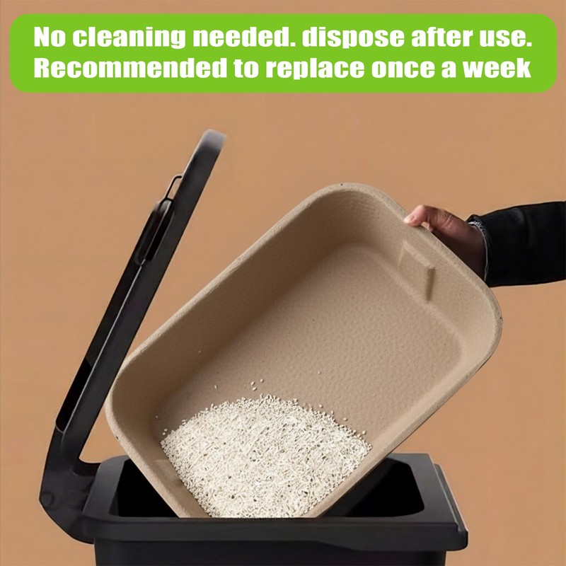 5 Pack Disposable Cat Litter Box, Travel Litter Box,Eco Friendly