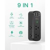 2 Pack USB Outlet Extender- with Rotating Plug, 6 AC