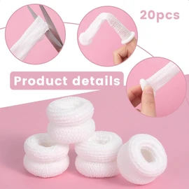COYUN Pack of 20 Tubular Finger Guards, Breathable Finger Bob, Fingertip Protection, Stretchy, Cotton Finger Cots Finger Plasters