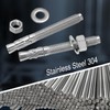 5/16"x 3" Concrete Anchor Bolts,10PCS 304 Stainless Steel Wedge Anchors