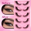 Veleasha Cat Eye Eyelashes Natural Look Eyelashes Fluffy Eyelashes C