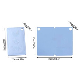 Foldable Cutting Board for Kitchen – Mini Plastic Chopping Board with Edge Ruler, Compact Design for Vegetables, Fruits, Meat, and Outdoor Use (20x12.5x0.8cm)