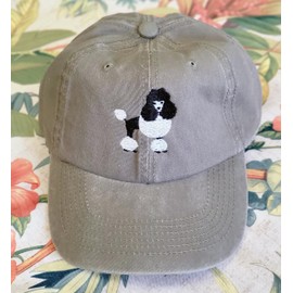 Gift for Poodle dog lover, Parti Poodle dog embroidered dad hat, Poodle dog embroidered baseball cap, custom dog hat, custom poodle dog cap (KHAKI)