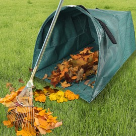 200L (53 Gallon) Heavy Duty Reusable Leaf Bag - Single Collapsible Dustpan-Type Yard Waste Bag for Collecting Leaves, Lawn Debris & Grass Clippings | Stand-Up Garden Waste Container (1)