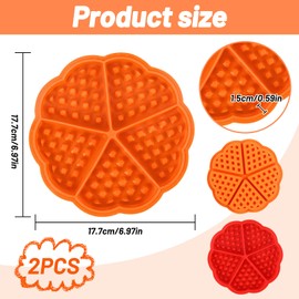 Alovez 2 Stück Waffelform für Airfryer, Waffel Backen Muffin Backform, Herzform Silikon Backform Waffelform Airfryer für Waffeln, Muffin
