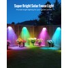Solar Outdoor Fence Lights Solar Powered 12 Pack, Upgraded 50LM