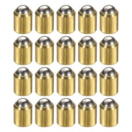 sourcing map 10pcs Ball Point Spring Plungers 10x13mm Brass No Step Positioning Beads Ball Spring Plungers Ball Catch Latch for Door Cupboard Mechanical Devices Furniture