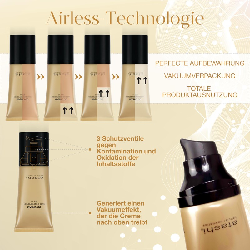 Atashi Anti-Aging DD Cream. Anti-Aging Treatment with Colour. No Makeup