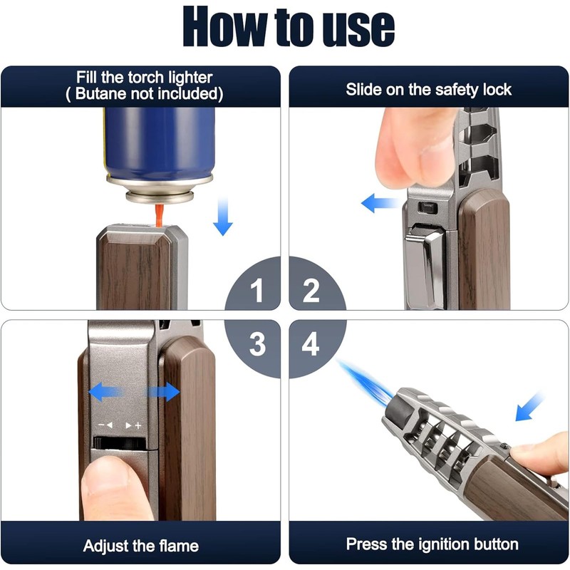 2 Packs Portable Brightfire, Turbine Jet Bright Fire Lighter, Windproof