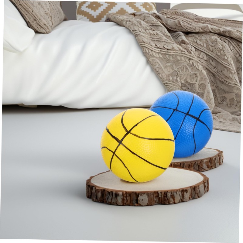 KONTONTY 6pcs Mini Basketballs Set with Pump Soft Indoor Balls