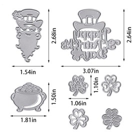 Hying St. Patrick's Day Shamrock Dies for Card Making, Spring Lucky Clover Cutting Die for Scrapbooking Paper Crafting Decor DIY Photo Album