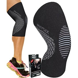 Physix Gear Sport Rodillera Deportiva, Las Mejores Rodilleras Crossfit Mujer y Hombre Antideslizantes, Rodilleras Deportivas cómodas y fáciles de...  