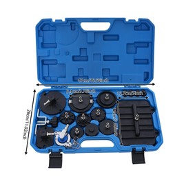 YIYIBYUS Cylinder Bleeder Kit, Brake Fluid Pressure Bleeder Kit with 12 Adapters, Professional Brake Bleeder Adapter Compatible with Most Brake Bleeder kit