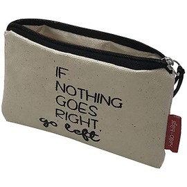 hello-bags. Coin Purse/Small Pouch. Exterior: 100% Cotton. Includes zipper and lining. Packed in a gift kraft envelope. Model: “IFNOTHING”. Color: Ecru. Measurements: 14 * 10 cm.