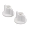 2 x RELIABLE 6MM TOILET LID SCREW NUTS - WHITE