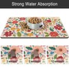 Dog Food Mats for Floors, Absorbent and Quick-Drying Pet Cat