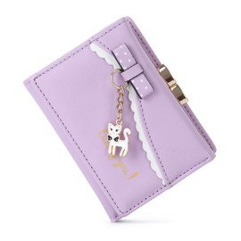 Syrads Women Wallet Small Cute PU Leather Card Holder Organizer Girls Small Cute Coin Purse,Purple
