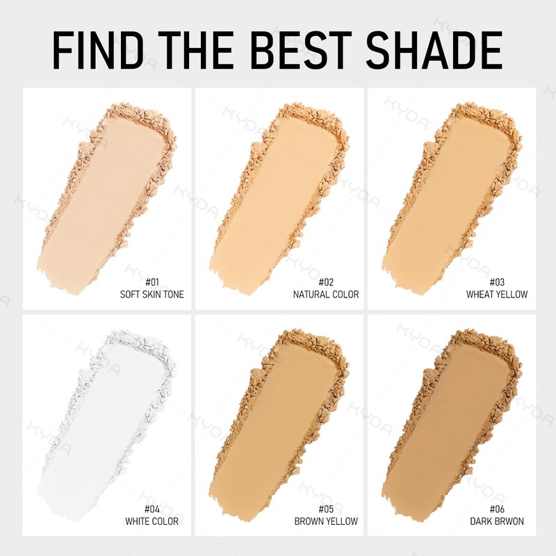 KYDA Pressed Setting Powder, Translucent Matte Powder Setting Makeup with