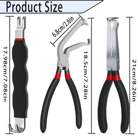 3pcs Electrical Disconnector pliers, 8" Automotive Tools Electrical Connector Separator Pliers for Cars, Plug Pliers,Terminal Removal Tool, Fuel Line Petrol Clip Pipe Hose Disconnect Tools