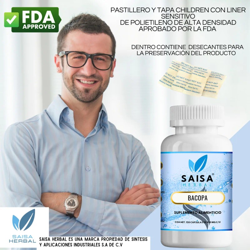 Bacopa Monnieri 450 Mg | 120 Cápsulas | Saisa Herbal