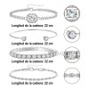 KUOAEAYE - Set 4 Pulseras Para Mujer Con Zirconias Ajustables