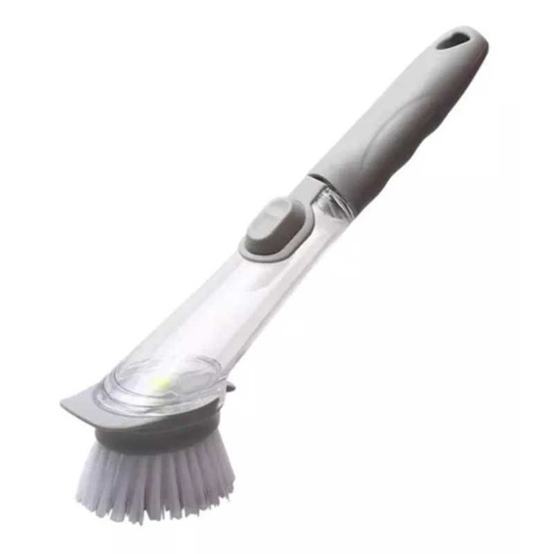 Cepillo 2 En 1 Dispensador Jabon Lava Trastes Tennis
