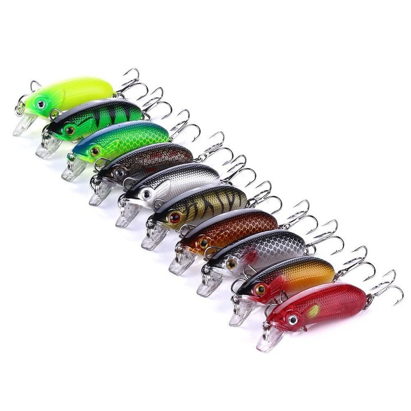 CENPEK 10pcs Luya Bait 5cm/7g Micro-submersible Hard Bait Blood Tank