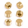 Mardatt 6Pcs 1/4" NPT Brass Pipe Plug Fitting Countersunk Internal