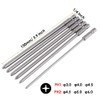 Bestgle 6Pcs 150mm 1/4 Inch Hex Shank Magnetic Long Phillips