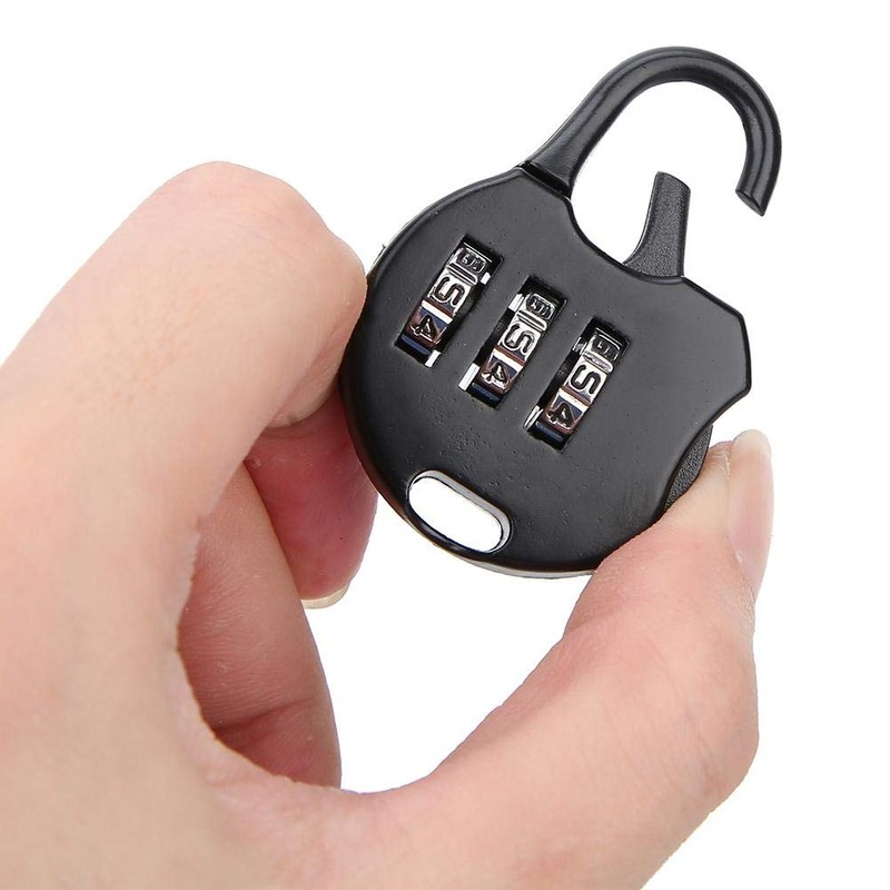 Password Padlock,6pcs 3 Digit Combination Lock Luggage Lock Portable Security
