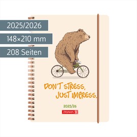 BRUNNEN School Calendar 2025/2026 "Bear" | A5, Plastic