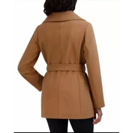 Tahari Wrap Coat Women's  Tie Belt Trench Jacket Tan Water Resistant -TAN XS