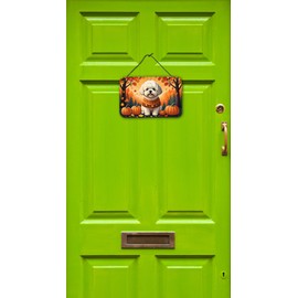 Caroline's Treasures DAC1020DS812 Bichon Frise Fall Wall or Door Hanging Prints Aluminum Metal Sign Kitchen Wall Bar Bathroom Plaque Home Decor, 8x12, Multicolor